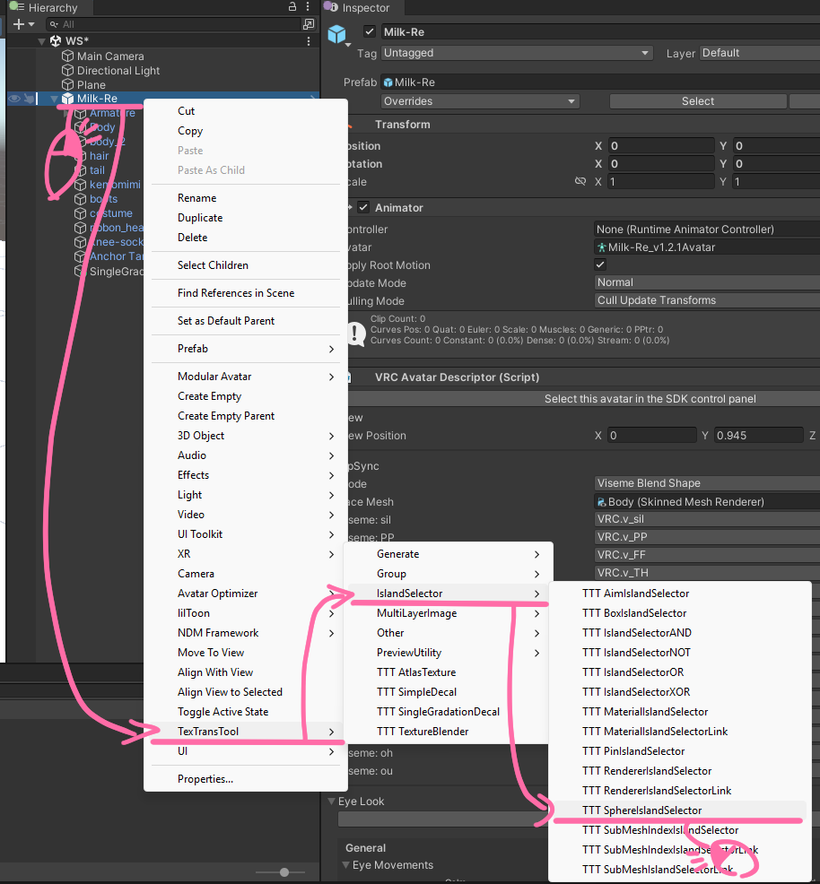 CreteSphereIslandSelector